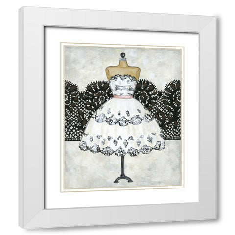 Vintage Style II White Modern Wood Framed Art Print with Double Matting by Zarris, Chariklia
