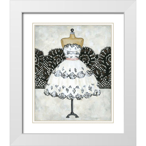 Vintage Style II White Modern Wood Framed Art Print with Double Matting by Zarris, Chariklia