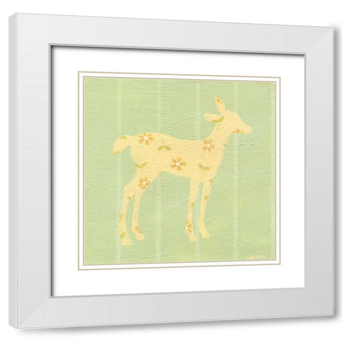 Cottage Cuties I White Modern Wood Framed Art Print with Double Matting by Vess, June Erica