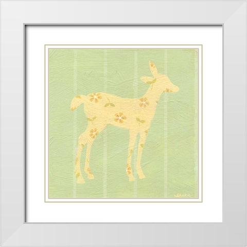 Cottage Cuties I White Modern Wood Framed Art Print with Double Matting by Vess, June Erica