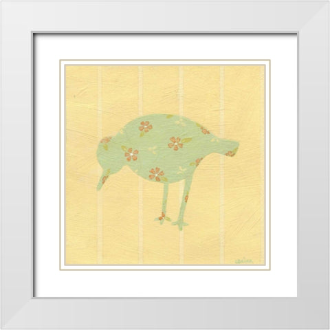 Cottage Cuties III White Modern Wood Framed Art Print with Double Matting by Vess, June Erica