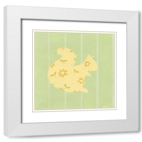 Cottage Cuties IV White Modern Wood Framed Art Print with Double Matting by Vess, June Erica
