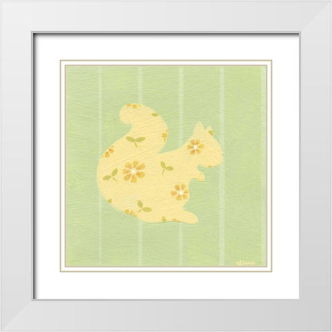 Cottage Cuties IV White Modern Wood Framed Art Print with Double Matting by Vess, June Erica