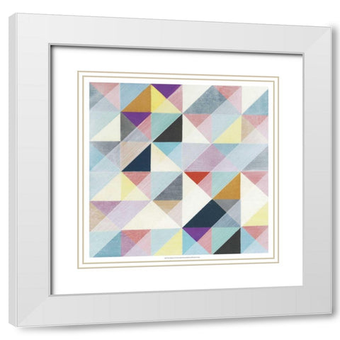 Moderno I White Modern Wood Framed Art Print with Double Matting by Fuchs, Jodi