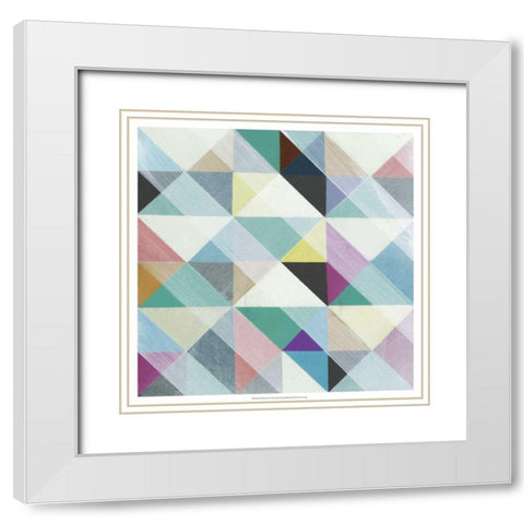 Moderno II White Modern Wood Framed Art Print with Double Matting by Fuchs, Jodi