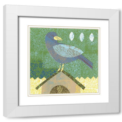 Flight Patterns III White Modern Wood Framed Art Print with Double Matting by Meagher, Megan