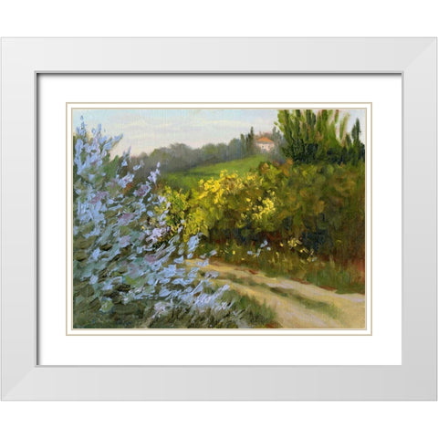 Rosemary by the Road White Modern Wood Framed Art Print with Double Matting by Weber, Mary Jean
