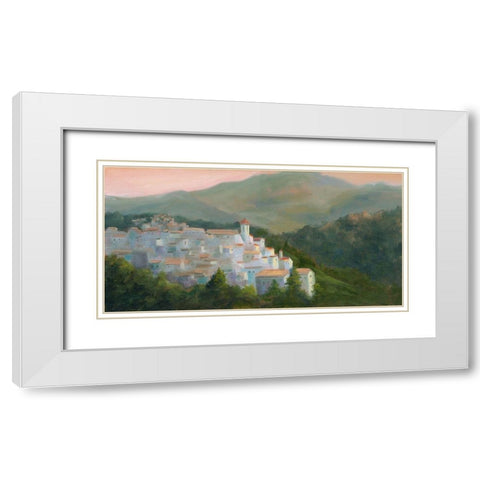Spanish Village White Modern Wood Framed Art Print with Double Matting by Weber|Mary Jean