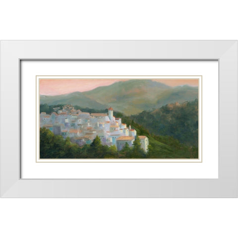 Spanish Village White Modern Wood Framed Art Print with Double Matting by Weber|Mary Jean