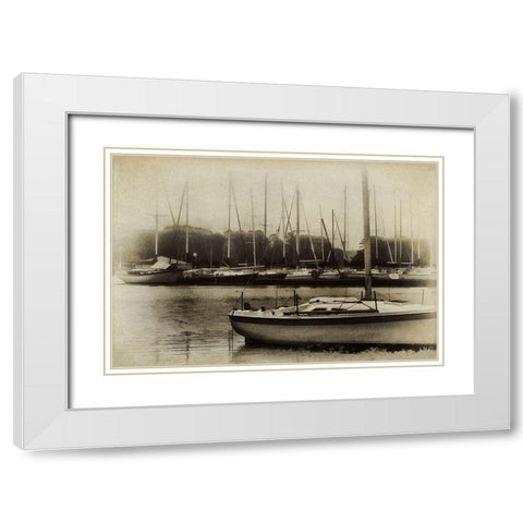 Waiting to Sail I White Modern Wood Framed Art Print with Double Matting by Head, Danny