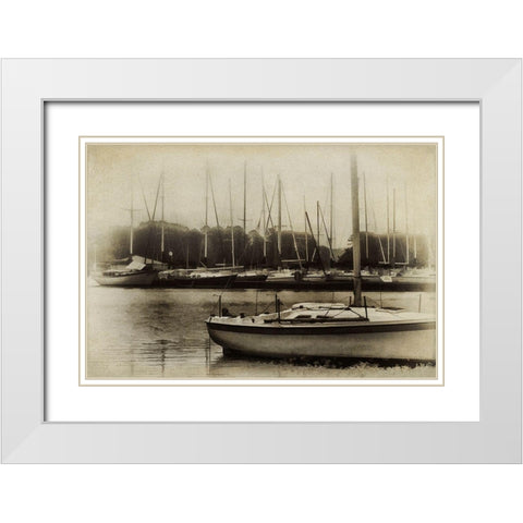 Waiting to Sail I White Modern Wood Framed Art Print with Double Matting by Head, Danny