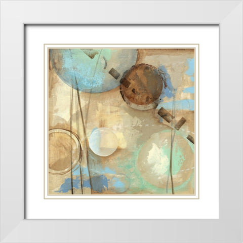 Celestial Study II White Modern Wood Framed Art Print with Double Matting by Meagher, Megan