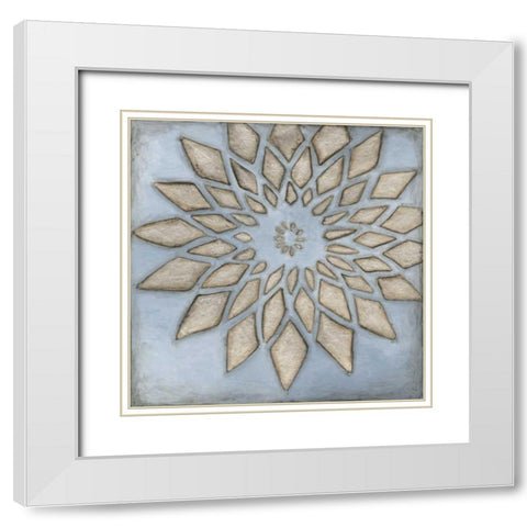 Silver Filigree I White Modern Wood Framed Art Print with Double Matting by Meagher, Megan