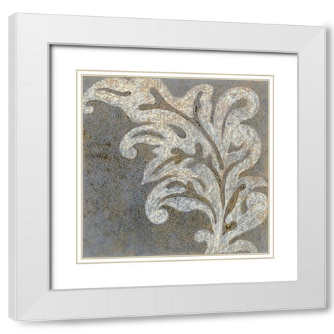 Rococo I White Modern Wood Framed Art Print with Double Matting by Wyatt Jr., Norman