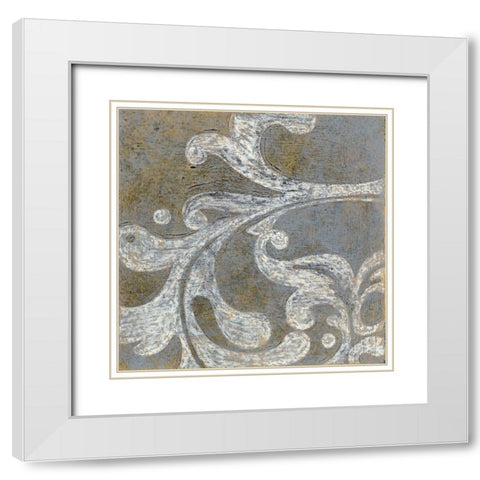 Rococo II White Modern Wood Framed Art Print with Double Matting by Wyatt Jr., Norman