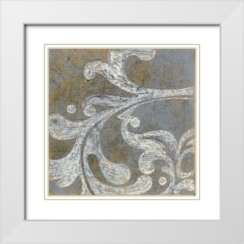 Rococo II White Modern Wood Framed Art Print with Double Matting by Wyatt Jr., Norman