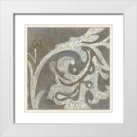 Rococo III White Modern Wood Framed Art Print with Double Matting by Wyatt Jr., Norman