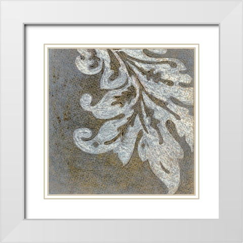 Rococo IV White Modern Wood Framed Art Print with Double Matting by Wyatt Jr., Norman