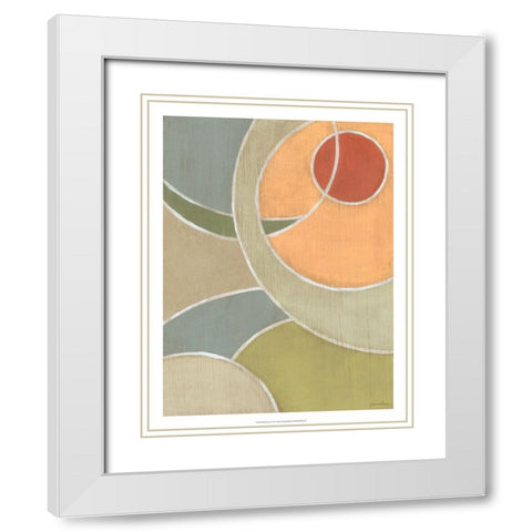 Muted Novas I White Modern Wood Framed Art Print with Double Matting by Lam, Vanna