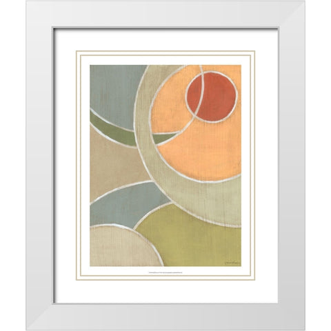 Muted Novas I White Modern Wood Framed Art Print with Double Matting by Lam, Vanna