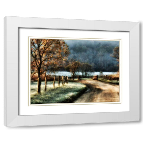 Morning Frost White Modern Wood Framed Art Print with Double Matting by Head, Danny