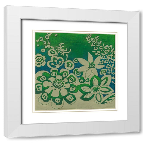Kyoto Garden II White Modern Wood Framed Art Print with Double Matting by Zarris, Chariklia