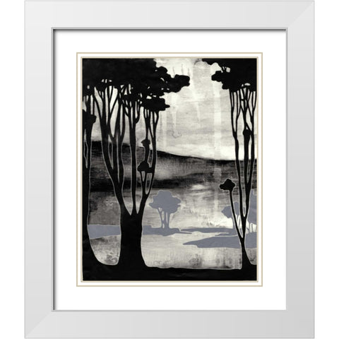 Nouveau Landscape II White Modern Wood Framed Art Print with Double Matting by Goldberger, Jennifer