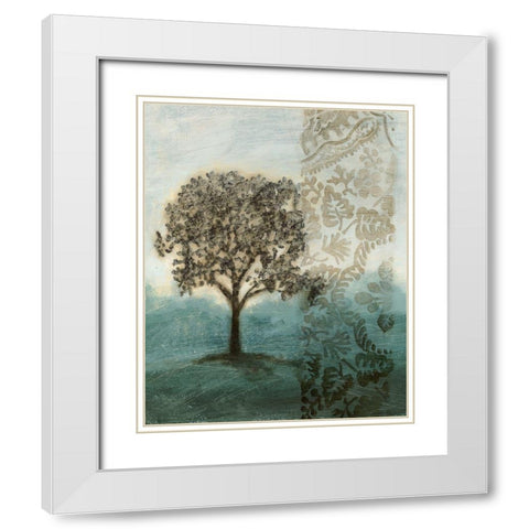 Misty Memory II White Modern Wood Framed Art Print with Double Matting by Meagher, Megan