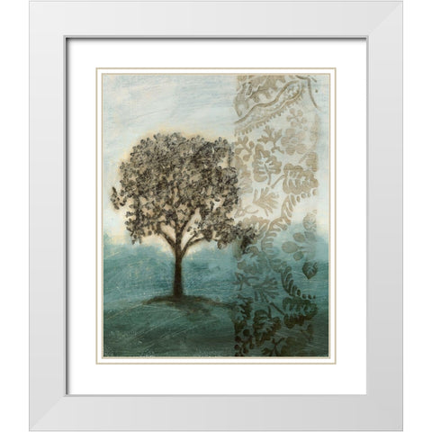 Misty Memory II White Modern Wood Framed Art Print with Double Matting by Meagher, Megan