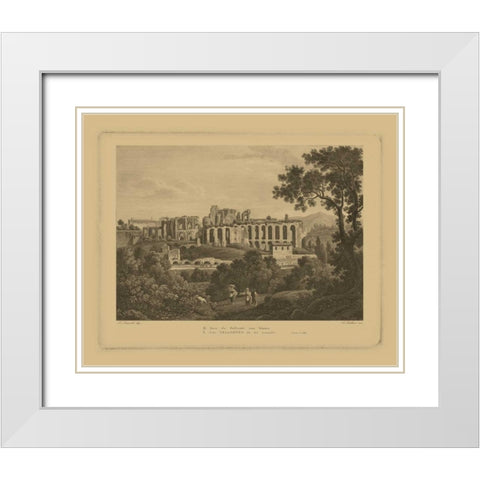 Italian Landscape II White Modern Wood Framed Art Print with Double Matting by Vision Studio