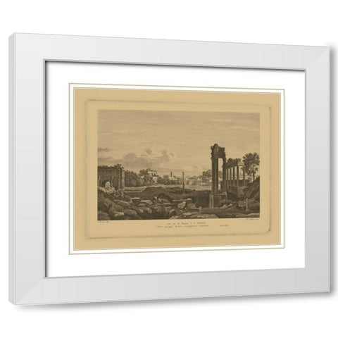 Italian Landscape IV White Modern Wood Framed Art Print with Double Matting by Vision Studio