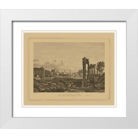 Italian Landscape IV White Modern Wood Framed Art Print with Double Matting by Vision Studio