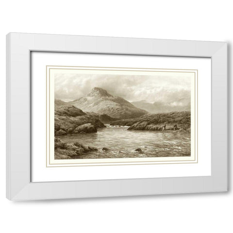 A Tight Line White Modern Wood Framed Art Print with Double Matting by Adams, Douglas