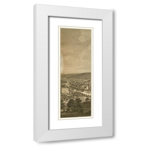 Pastoral Panorama III White Modern Wood Framed Art Print with Double Matting by Wiek, John