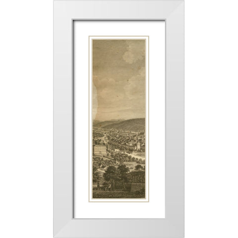 Pastoral Panorama III White Modern Wood Framed Art Print with Double Matting by Wiek, John