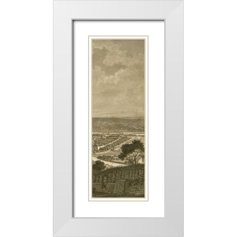 Pastoral Panorama IV White Modern Wood Framed Art Print with Double Matting by Wiek, John