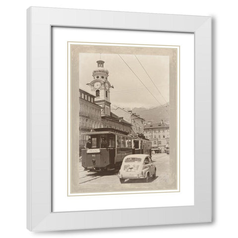 Summer in Europe III White Modern Wood Framed Art Print with Double Matting by Longley, Carolyn