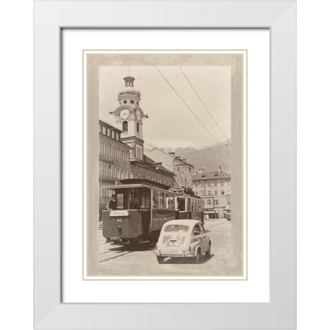 Summer in Europe III White Modern Wood Framed Art Print with Double Matting by Longley, Carolyn