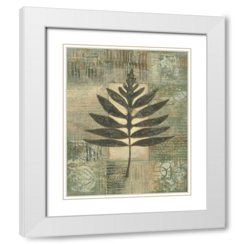 Leaf Textures I White Modern Wood Framed Art Print with Double Matting by Wyatt Jr., Norman