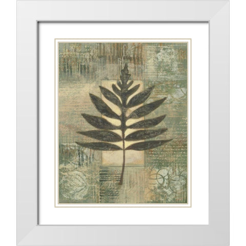 Leaf Textures I White Modern Wood Framed Art Print with Double Matting by Wyatt Jr., Norman