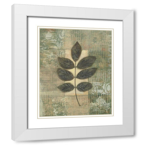 Leaf Textures II White Modern Wood Framed Art Print with Double Matting by Wyatt Jr., Norman