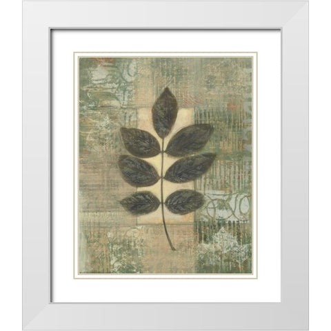 Leaf Textures II White Modern Wood Framed Art Print with Double Matting by Wyatt Jr., Norman