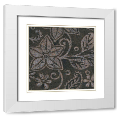 Island Batik I White Modern Wood Framed Art Print with Double Matting by Wyatt Jr., Norman