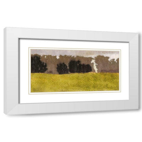 Tuscan Field I White Modern Wood Framed Art Print with Double Matting by Vision Studio