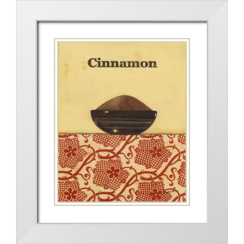 Exotic Spices - Cinnamon White Modern Wood Framed Art Print with Double Matting by Wyatt Jr., Norman