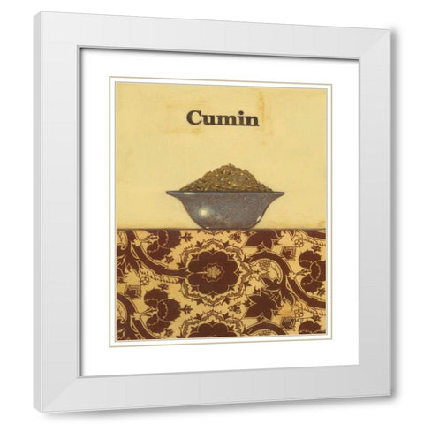 Exotic Spices - Cumin White Modern Wood Framed Art Print with Double Matting by Wyatt Jr., Norman