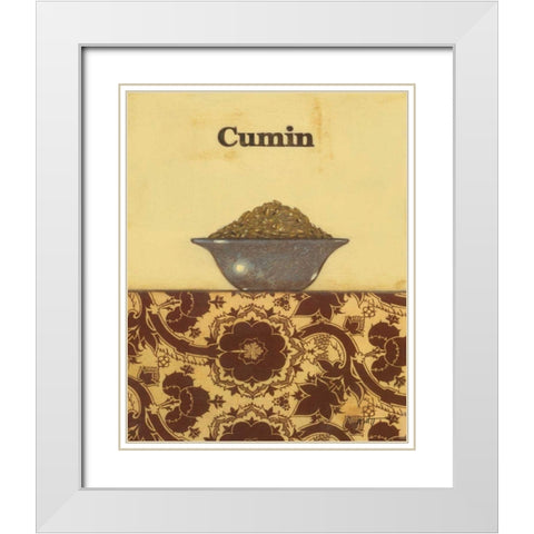 Exotic Spices - Cumin White Modern Wood Framed Art Print with Double Matting by Wyatt Jr., Norman