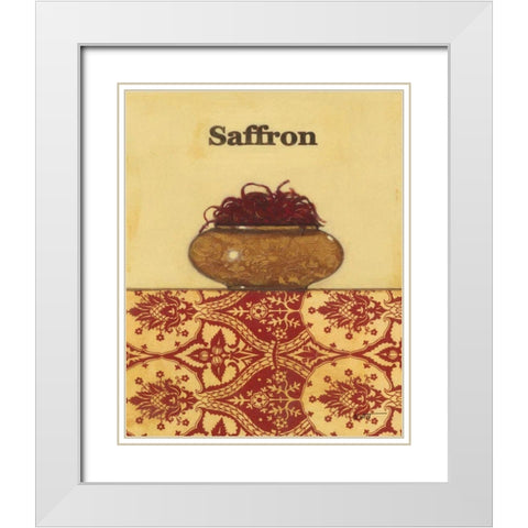 Exotic Spices - Saffron White Modern Wood Framed Art Print with Double Matting by Wyatt Jr., Norman