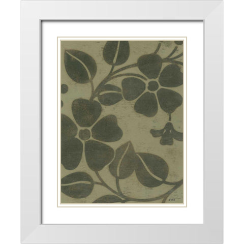 Sage Textile II White Modern Wood Framed Art Print with Double Matting by Wyatt Jr., Norman