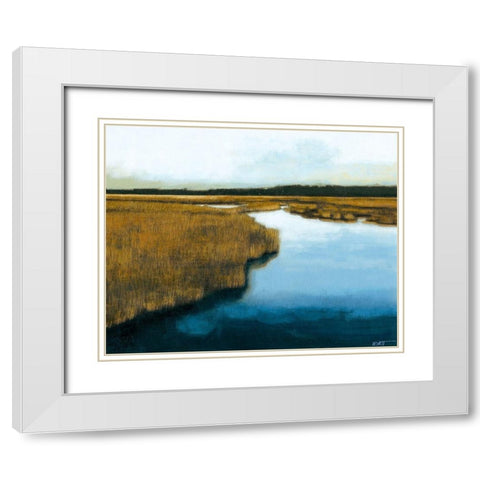 Wet Lands I White Modern Wood Framed Art Print with Double Matting by Wyatt Jr., Norman
